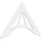 Ekena Millwork Pitch Stanford Architectural Grade PVC Gable Pediment, 48"W x 28"H x 1"P (14/12) GPP048X028X100STA - alternate 1